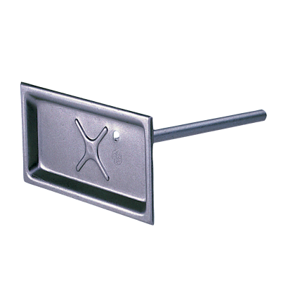 Grundplatte Grundplatte, mit Anschweißstift, 110 mm lang, mit Abdeckhaube, verzinkt