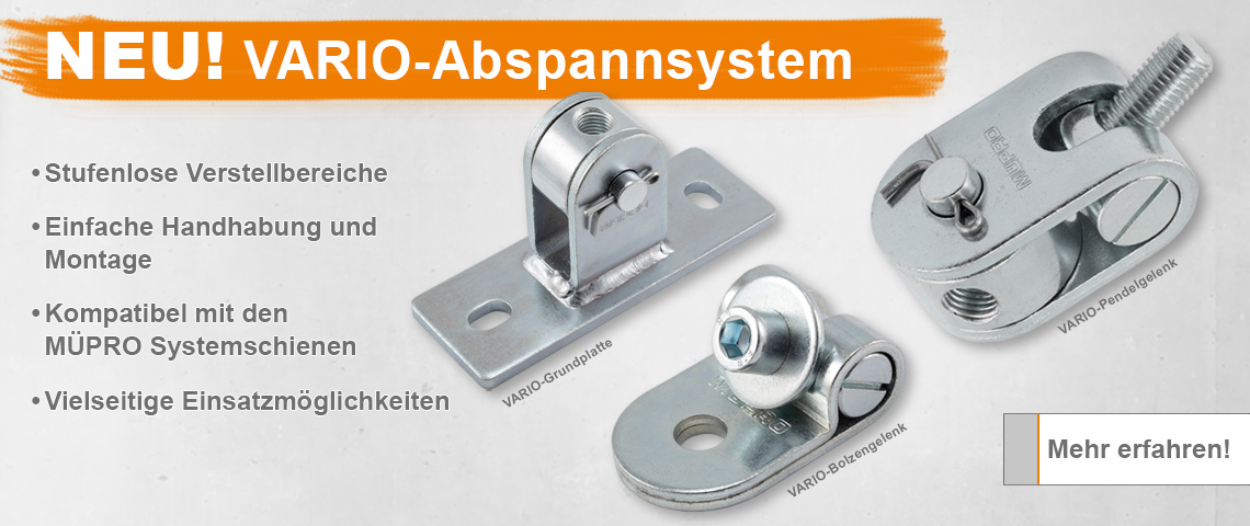 Slider VARIO Abspannsystem